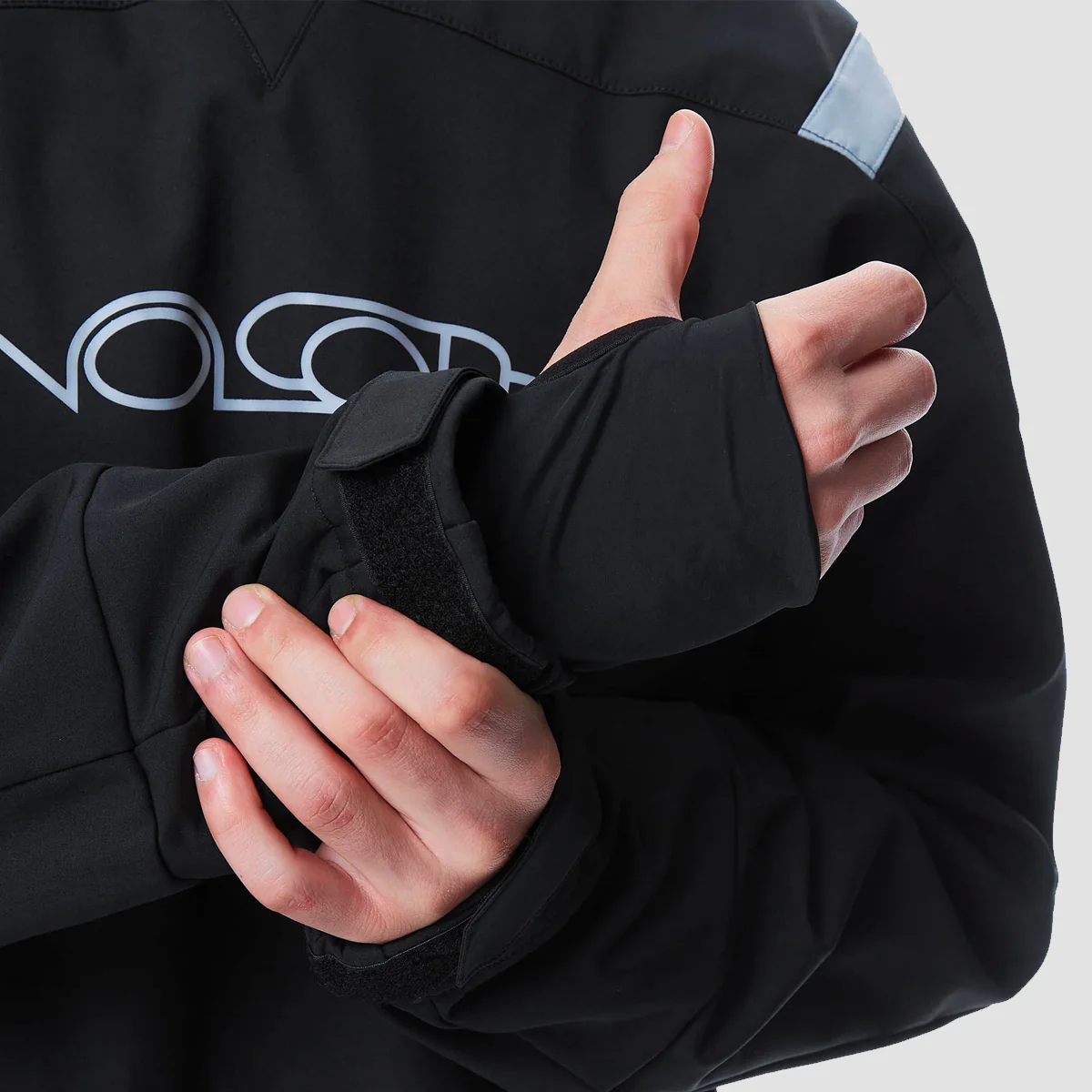 Volcom All I Got Pullover Crew Snow Jacket Black - Image 3