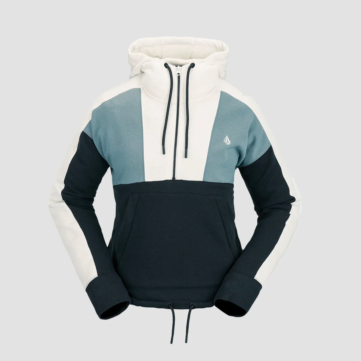 Volcom Anorak Snow Pullover Hoodie Green Ash - Womens - Image 2