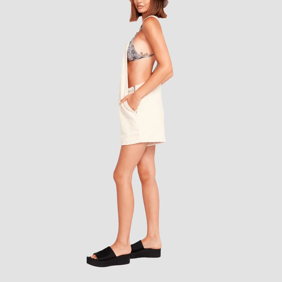 Volcom Apres Sol Romper Shorts Sand - Womens - Image 2