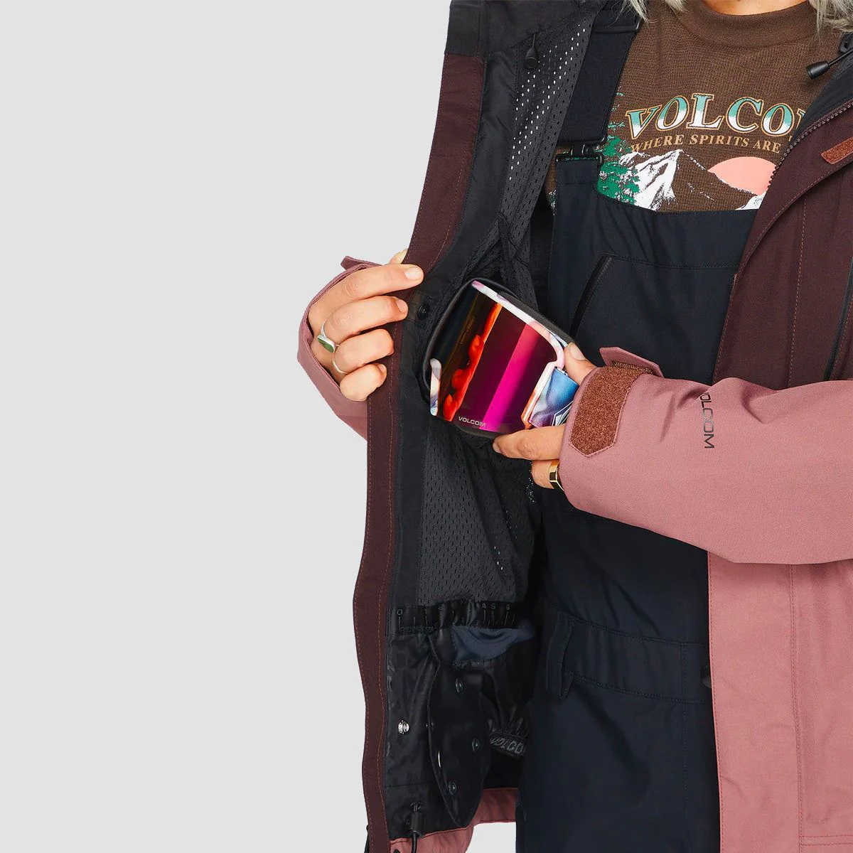 Volcom Aris Gore-Tex Snow Jacket Black Plum - Womens - Image 2