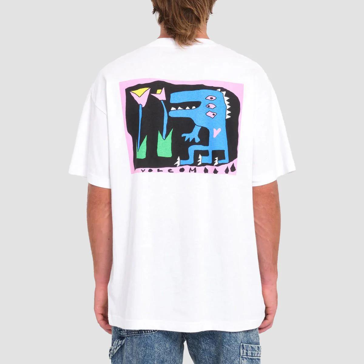 Volcom Arthur Dino Lse T-Shirt White - Image 2