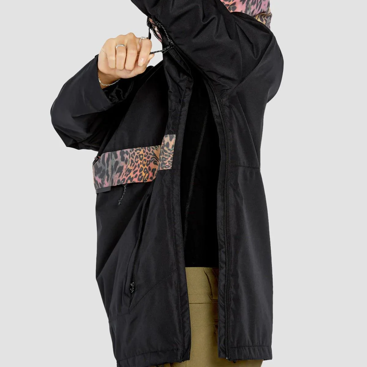 Volcom Ashfield Pullover 10K Snow Jacket Black - Womens - Image 3