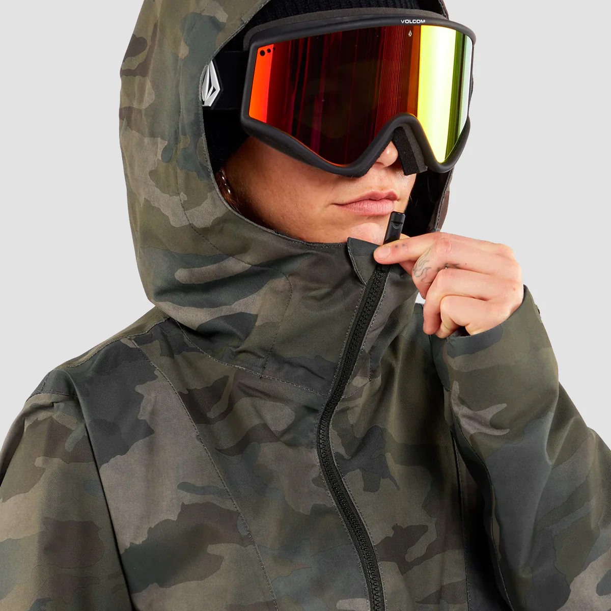Volcom Ashfield Pullover Snow Jacket Cloudwash Camo - Womens - Image 6