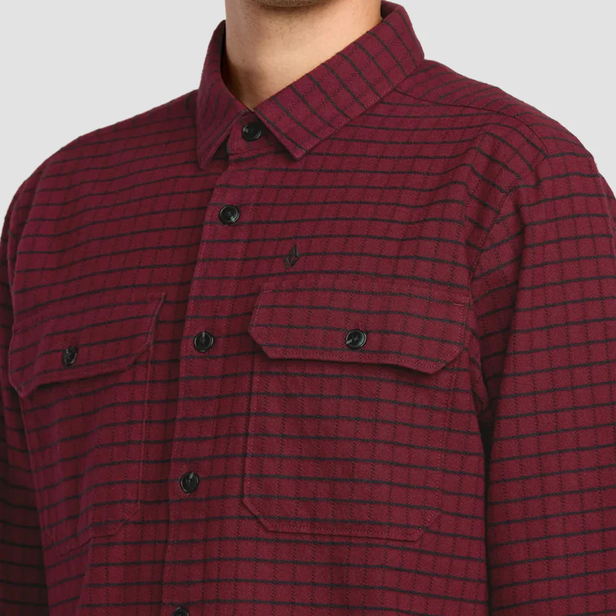 Volcom Augustone Longsleeve Shirt Merlot - Image 2