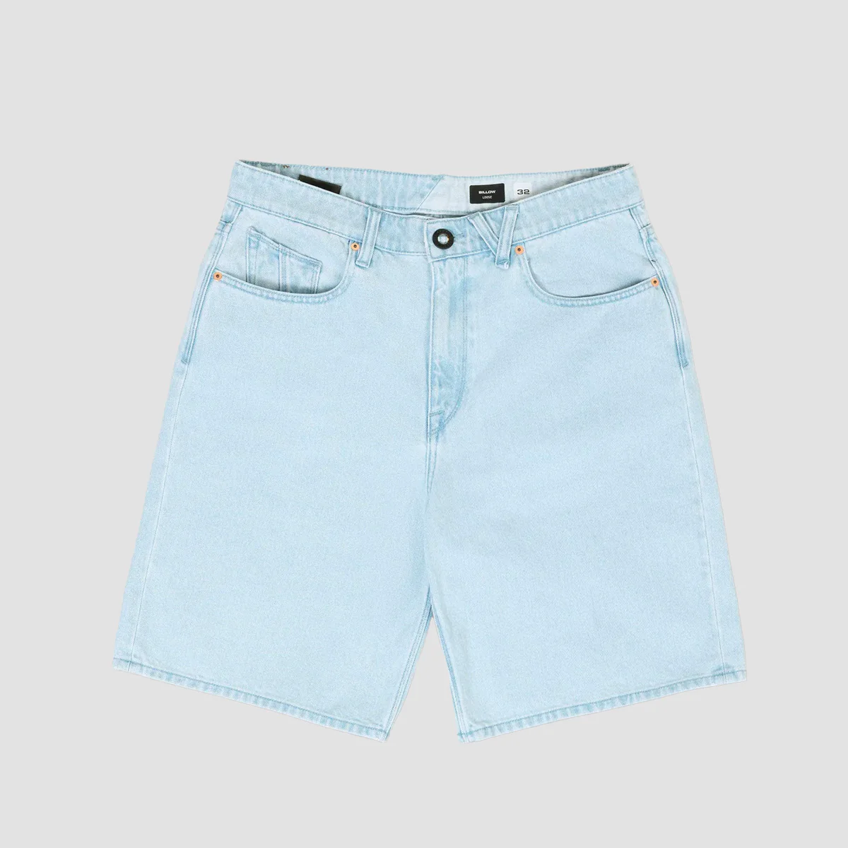 Volcom Billow Denim Shorts Light Blue - Image 3