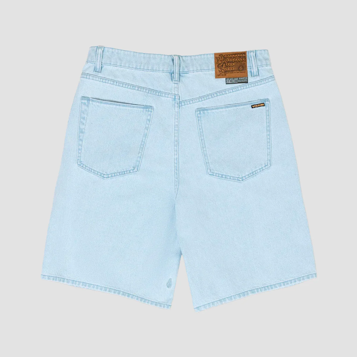 Volcom Billow Denim Shorts Light Blue - Image 4
