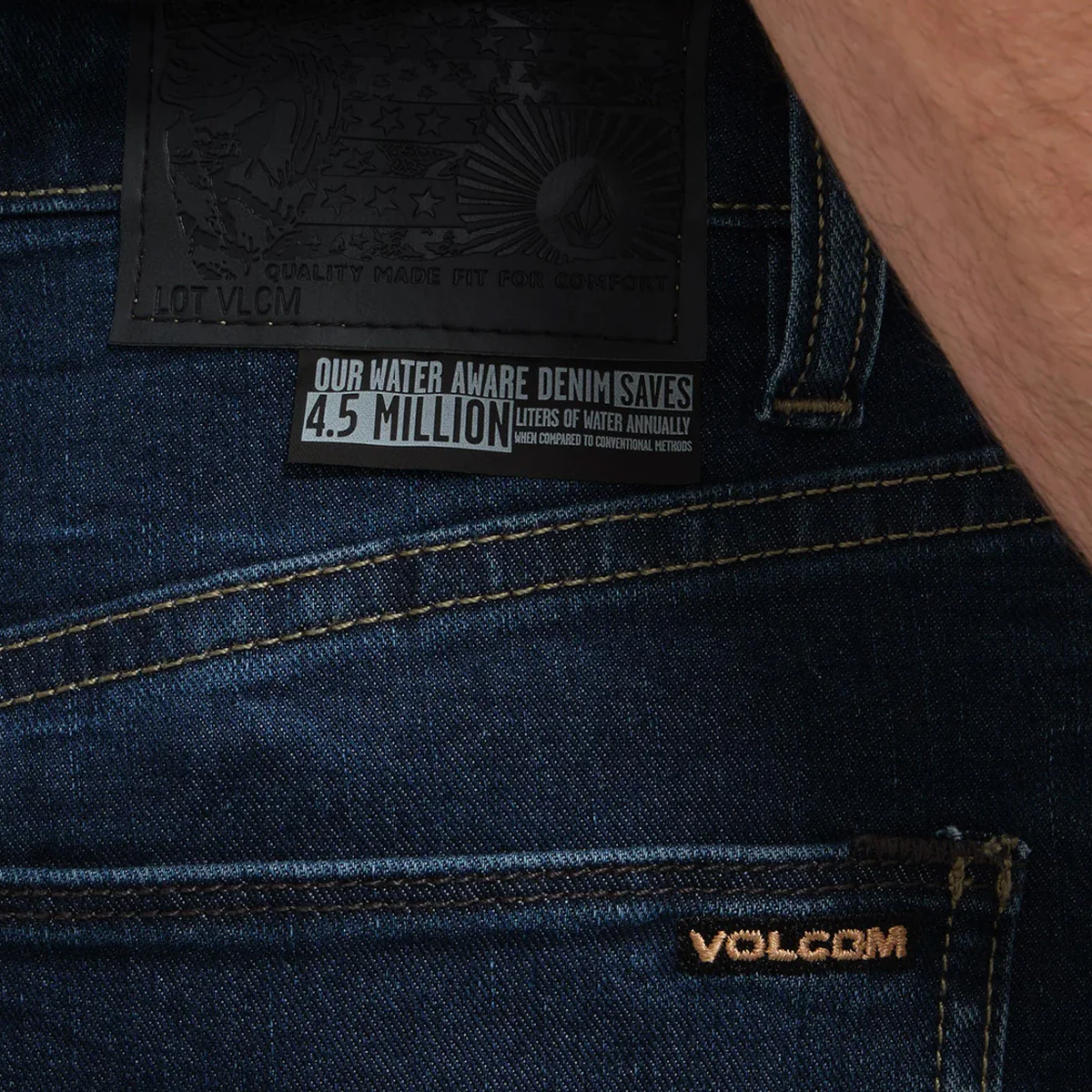 Volcom Billow Tapered Jeans Light Blue Acid - Image 3