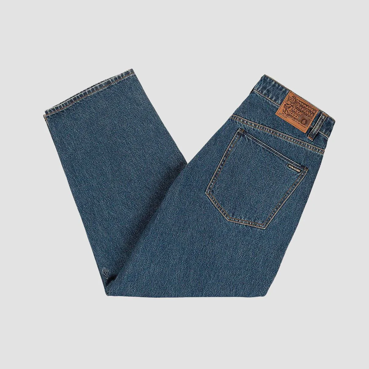 Volcom Billow Tapered Loose Fit Jeans Indigo Ridge Wash - Image 4