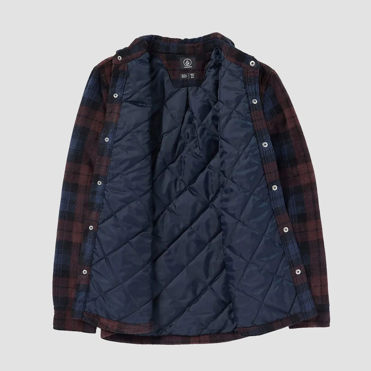 Volcom Bowered Fleece Longsleeve Shirt Merlot - Image 3