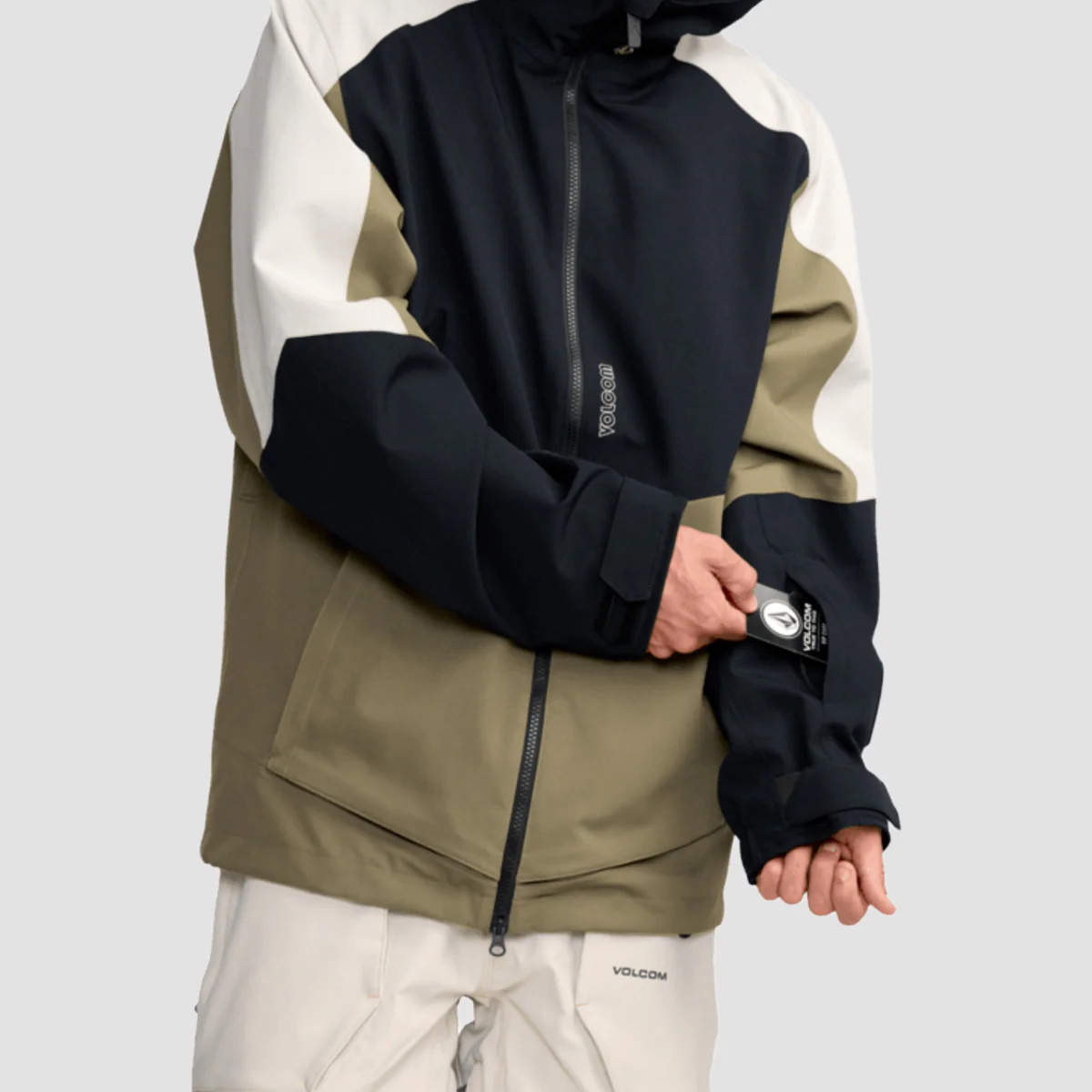 Volcom Brighton 15K Full Zip Snow Jacket Military - Image 4
