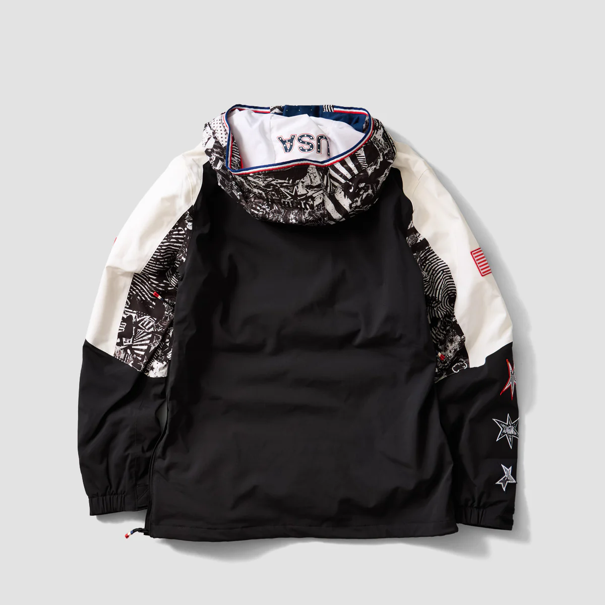 Volcom Brighton 15K Pullover Snow Jacket Black White - Image 2