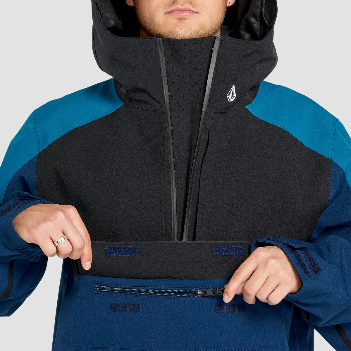 Volcom Brighton 15K Pullover Snow Jacket Navy - Image 5