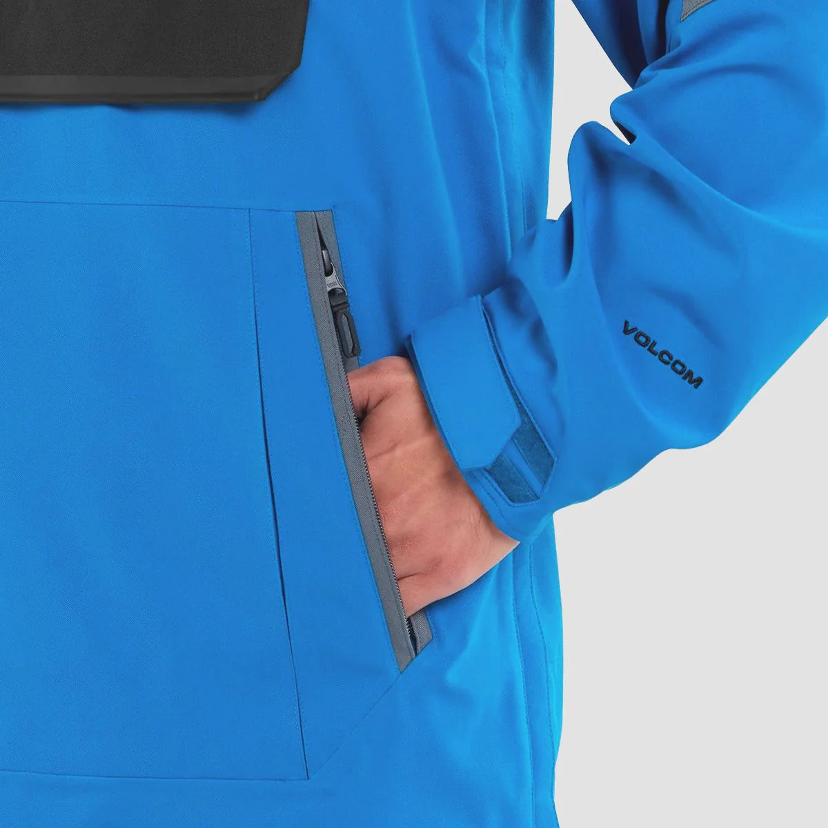 Volcom Brighton Pullover Snow Jacket Electric Blue - Image 4