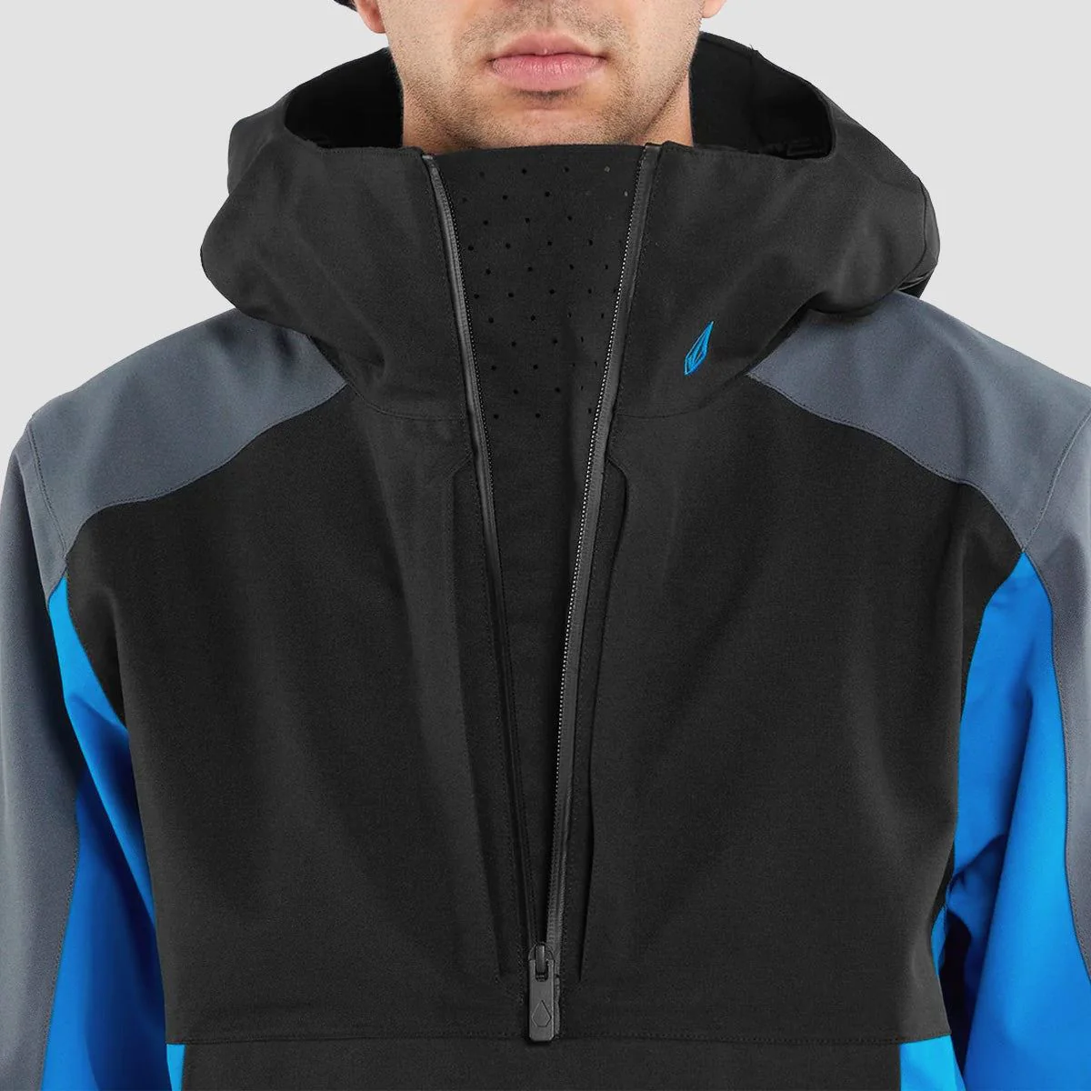 Volcom Brighton Pullover Snow Jacket Electric Blue - Image 6