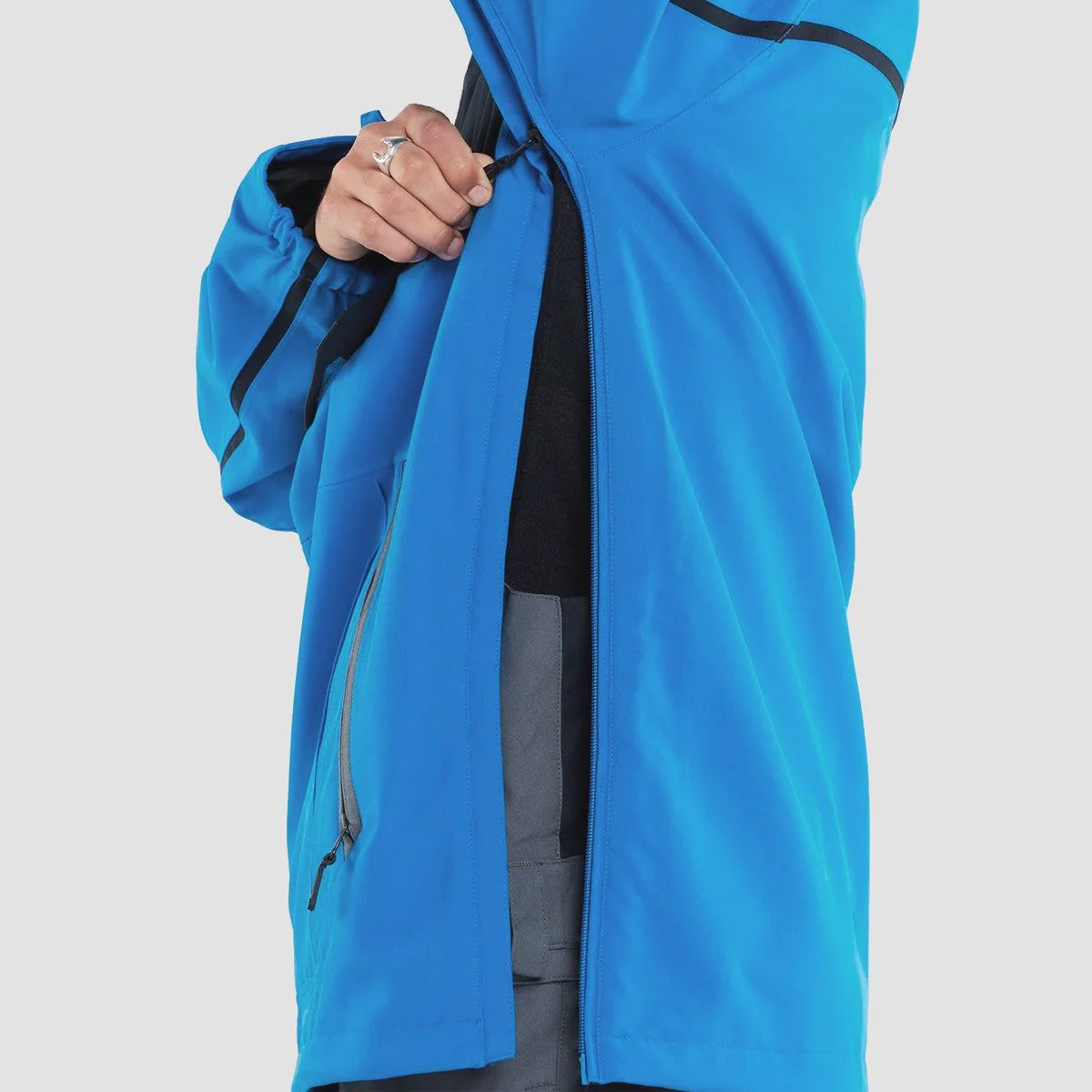 Volcom Brighton Pullover Snow Jacket Electric Blue - Image 7
