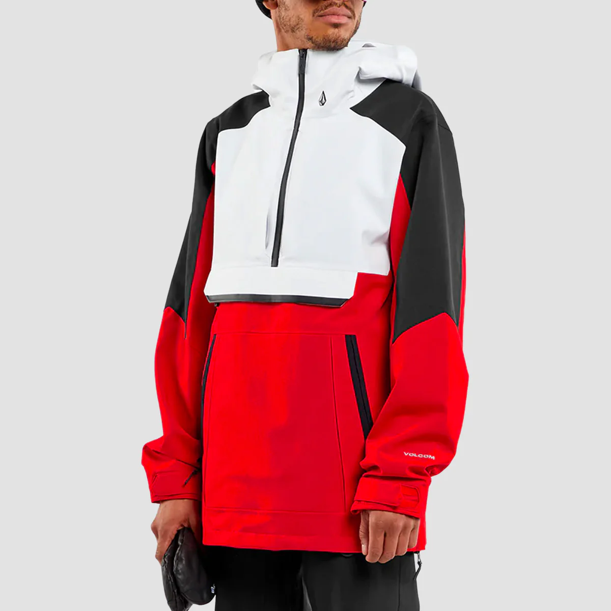 Volcom Brighton Pullover Snow Jacket Red - Image 2