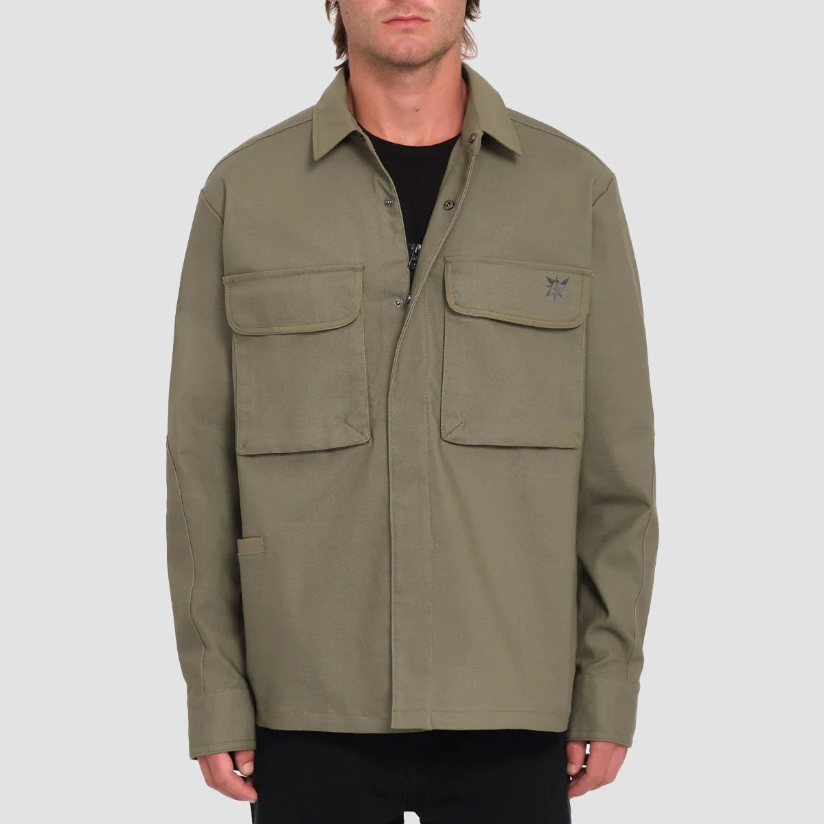 Volcom Bryan Iguchi Longsleeve Work Shirt Wintermoss - Image 4