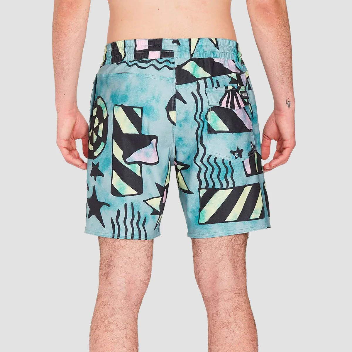 Volcom Chlorine Killer Stoney 17" Boardshorts Temple Teal - Image 2