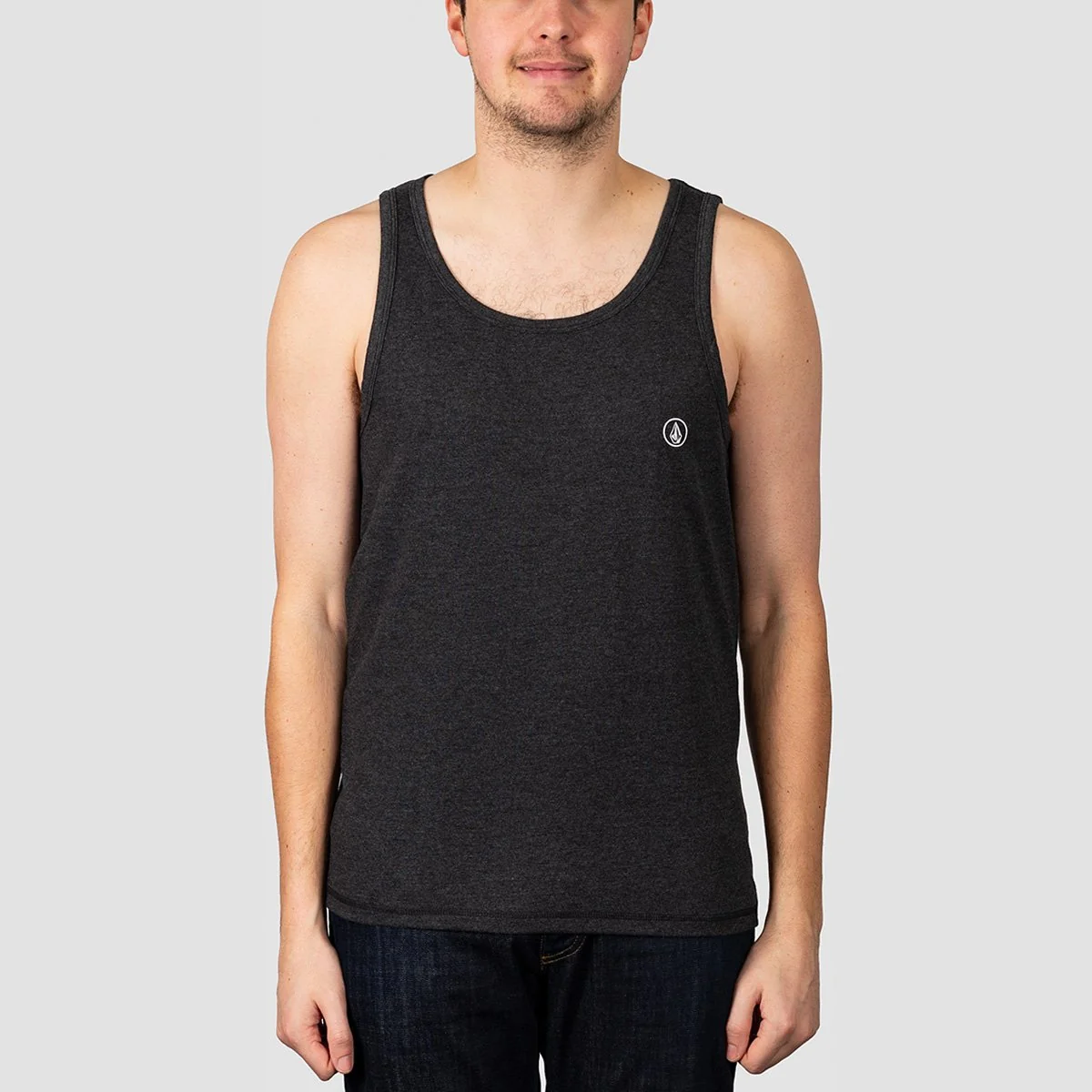 Volcom Circle Blanks Hth Tank Top Heather Black