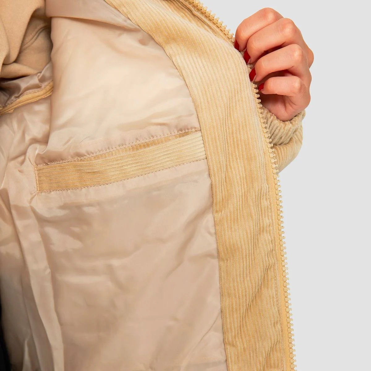 Volcom Cord'N Puff Jacket Khaki - Womens - Image 4