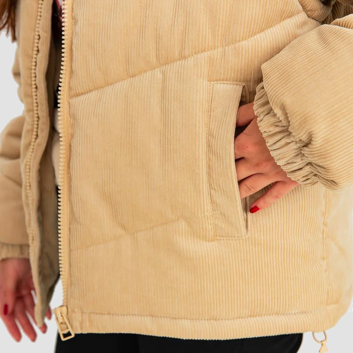 Volcom Cord'N Puff Jacket Khaki - Womens - Image 5