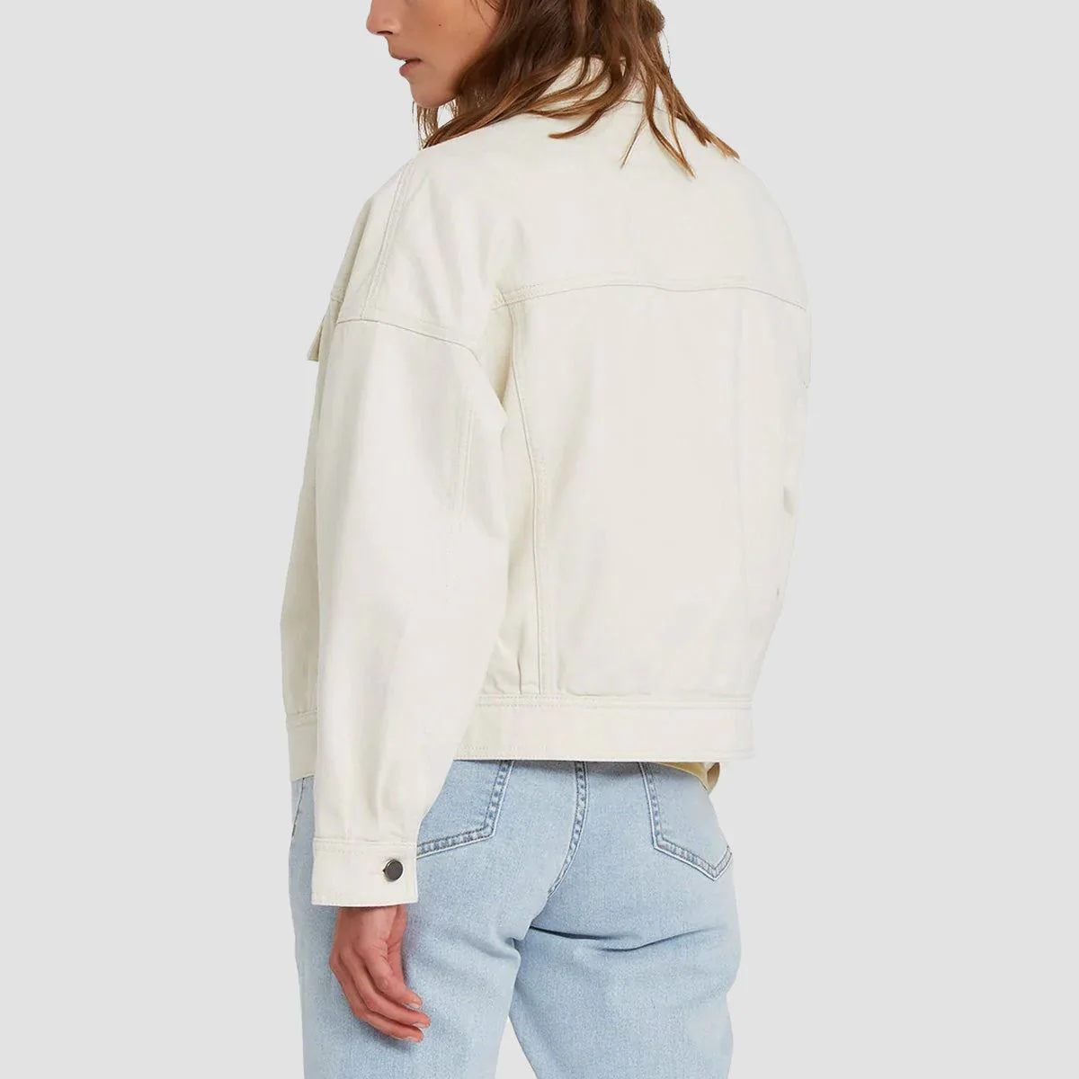 Volcom Deelyght Denim Jacket Cloud - Womens - Image 3