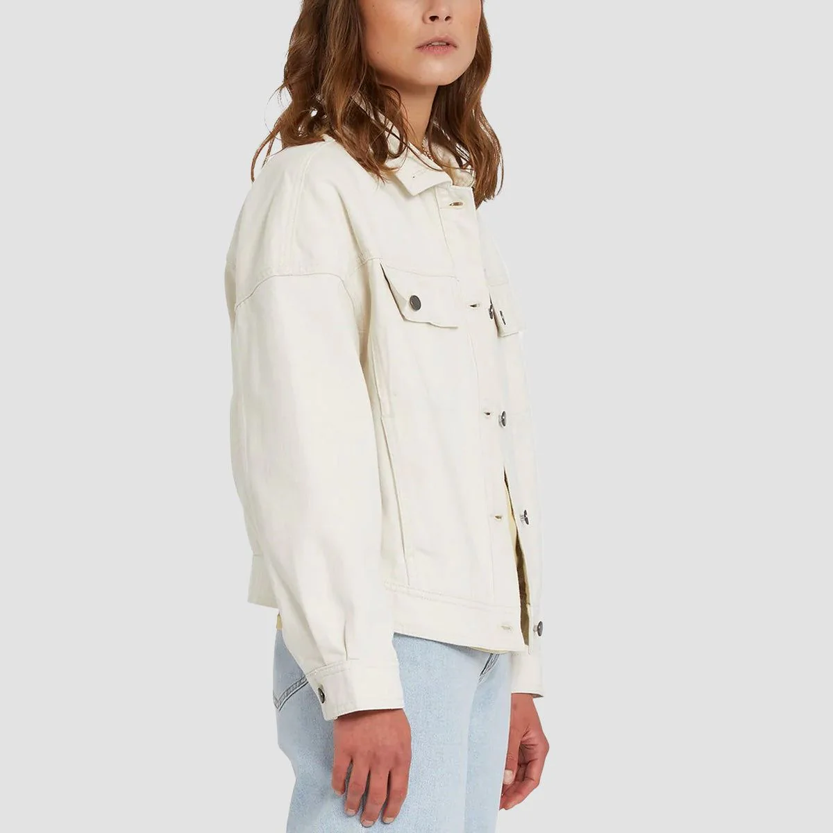 Volcom Deelyght Denim Jacket Cloud - Womens - Image 4