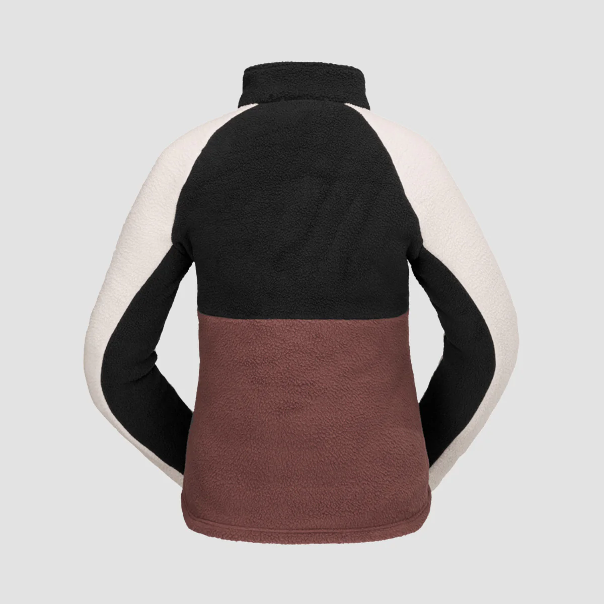 Volcom Demi Half Zip Sherpa Fleece Mahogany - Womens - Image 2
