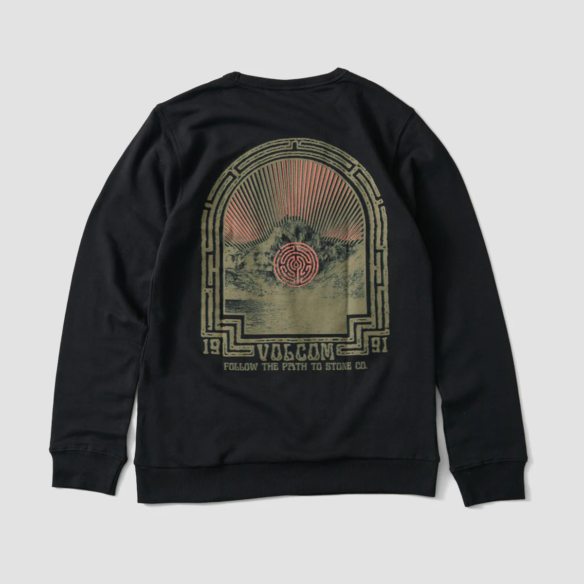 Volcom Dither Crew Sweatshirt Black - Image 2