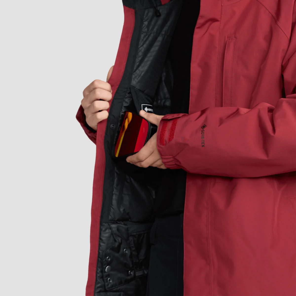 Volcom Dua Ins Gore-Tex Snow Jacket Burnt Red - Image 4