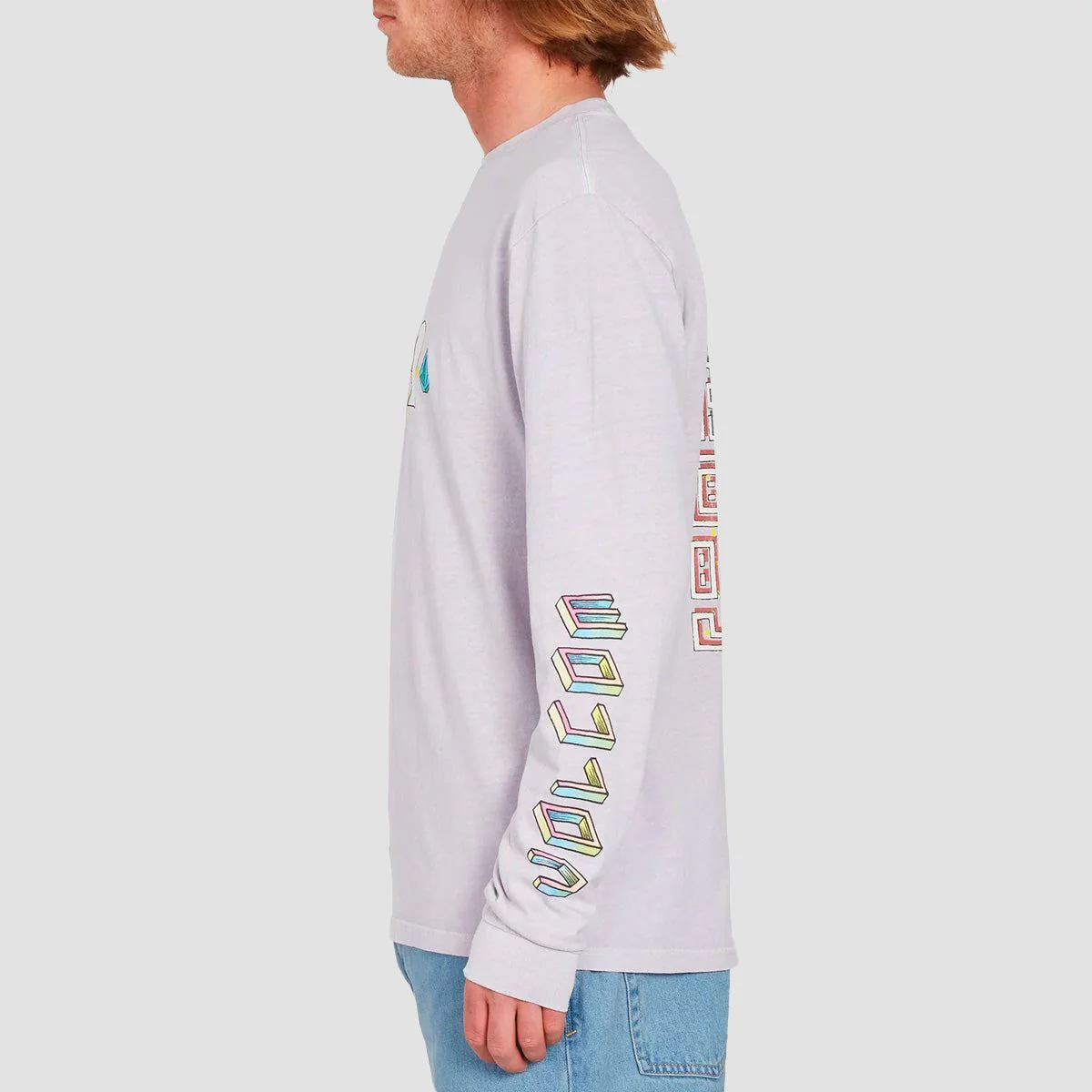 Volcom Ed Merlin Murray Longsleeve T-Shirt Light Orchid - Image 3