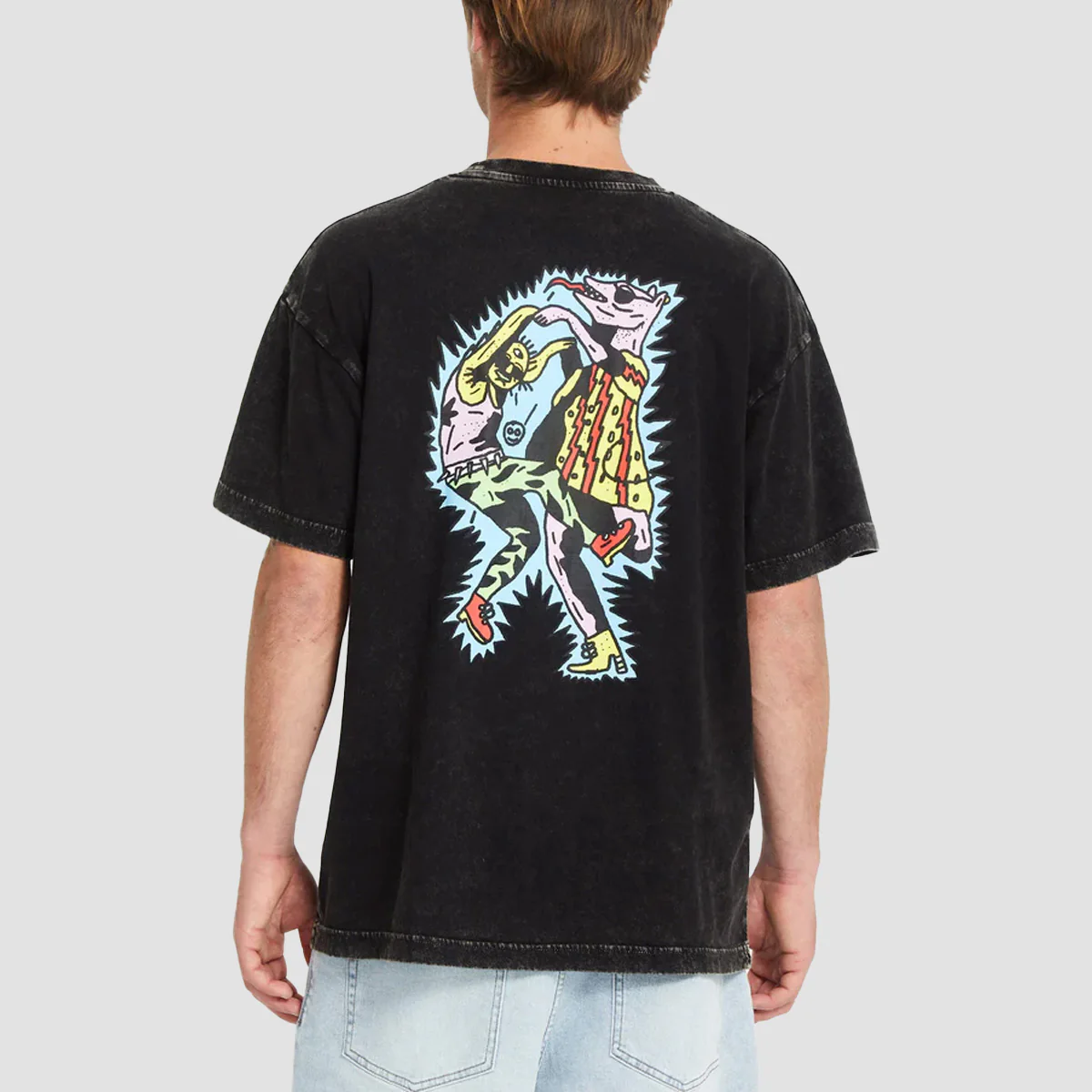 Volcom FA Bob Mollema 1 LSE T-Shirt Light Acid Black - Image 2