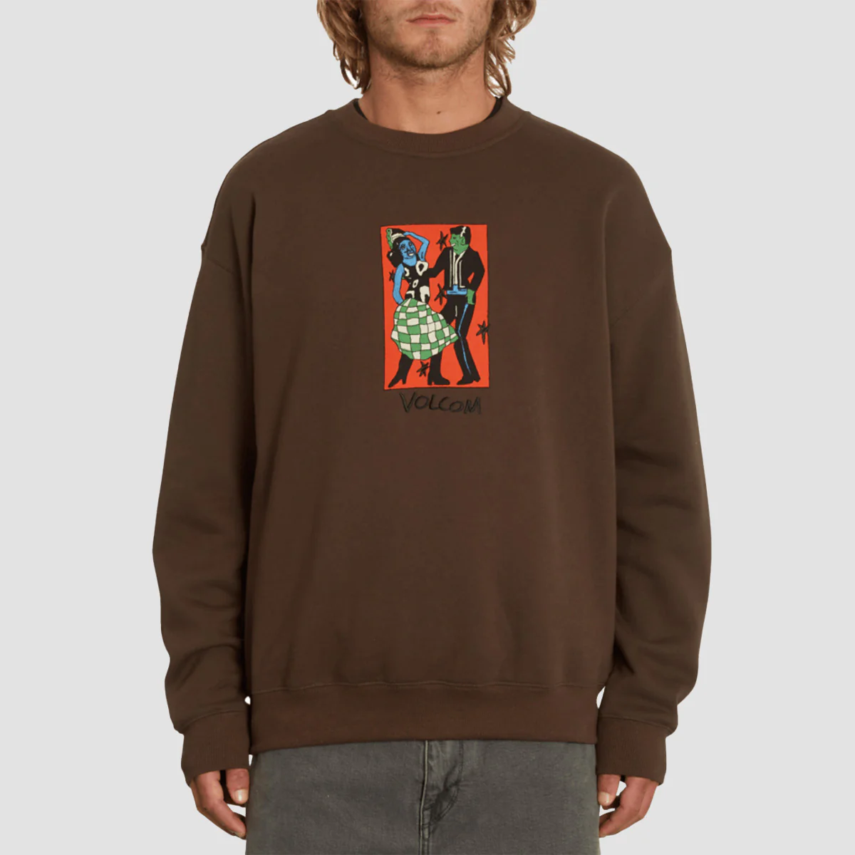 Volcom FA Bob Mollema Crew Sweatshirt Dark Brown