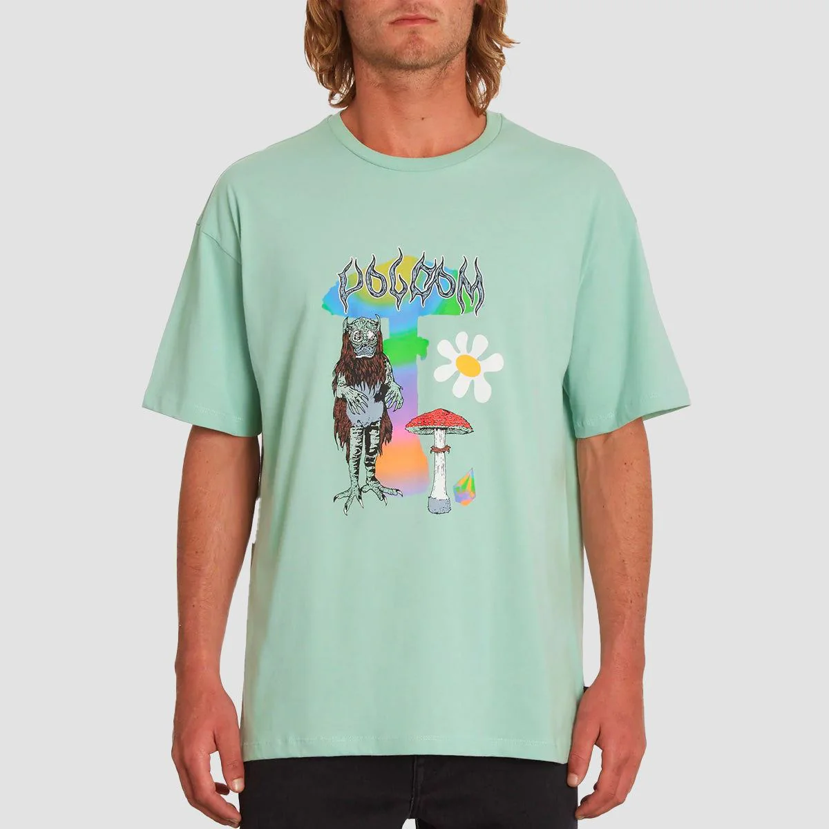 Volcom FA Chrissie Abbott X French From From The Strange 1 LSE T-Shirt Lichen Green