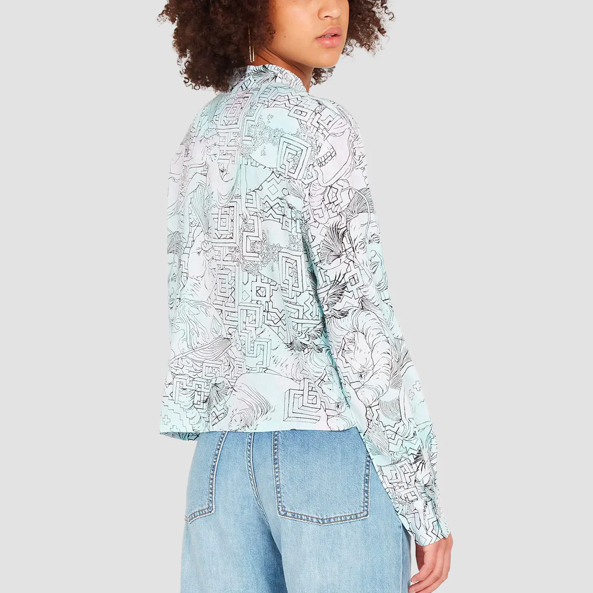 Volcom FA Ed Merlin Murray Woven Longsleeve Shirt Multi - Womens - Image 2
