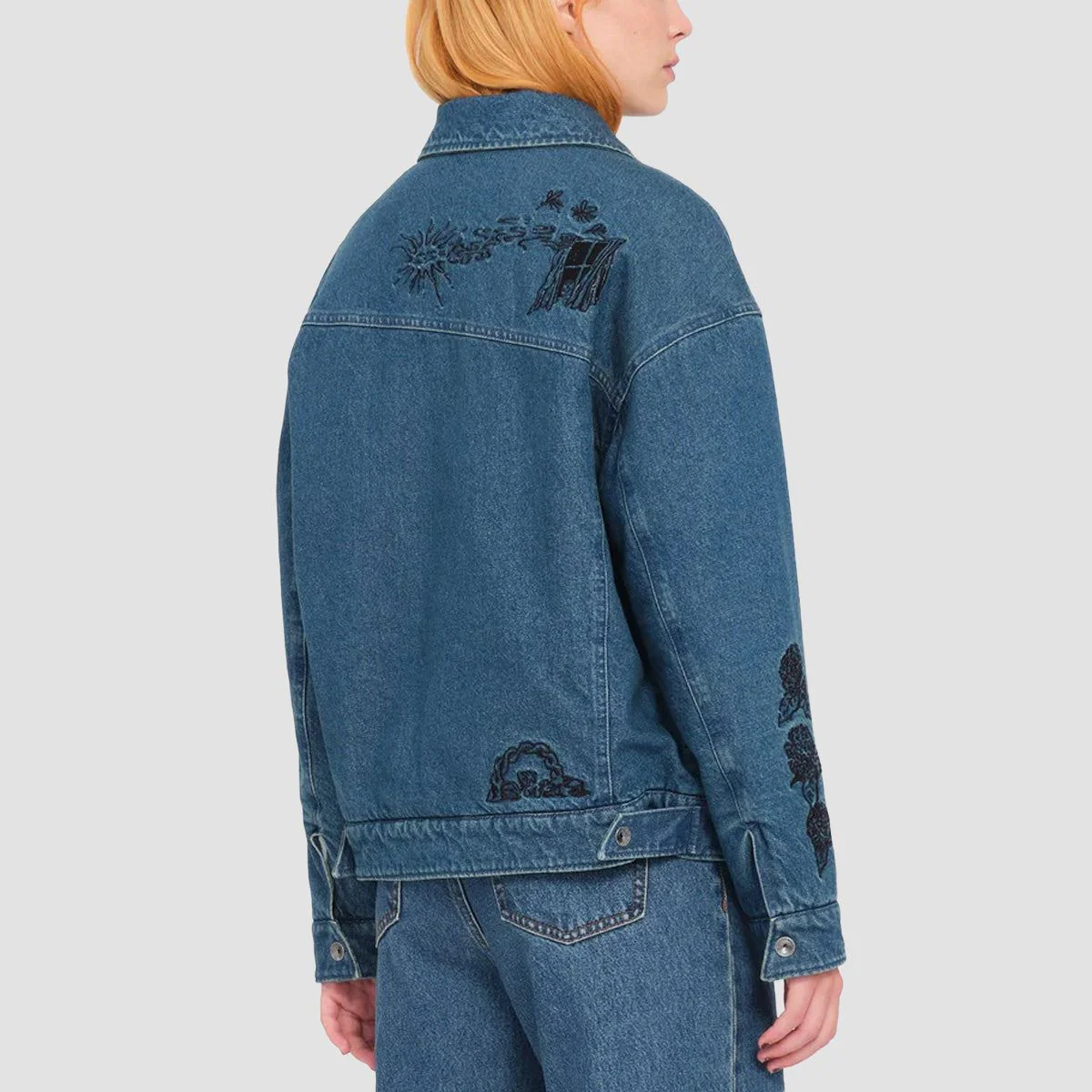 Volcom FA Keutchi Denim Jacket Vintage Marbled Indigo - Womens - Image 2