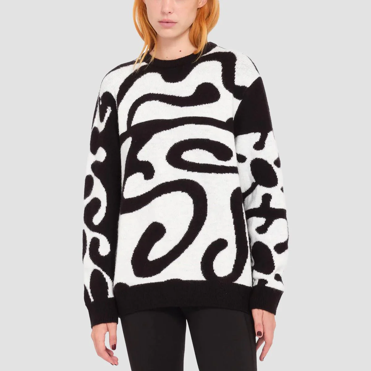 Volcom FA Zephyr Sweater Black White - Womens
