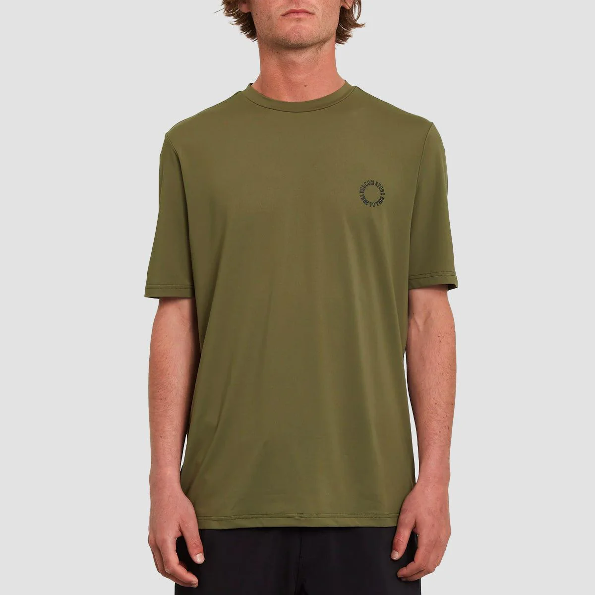 Volcom Faulter Short Sleeve Rashguard Military - Image 2