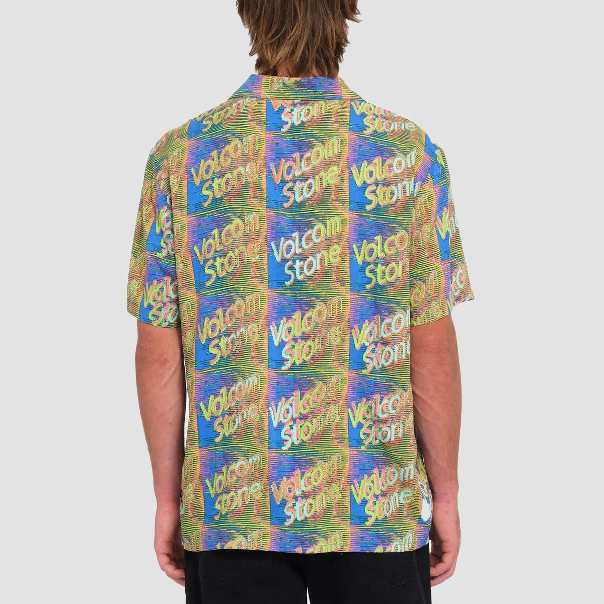 Volcom Fergadelic Woven Short Sleeve Shirt Patriot Blue - Image 2