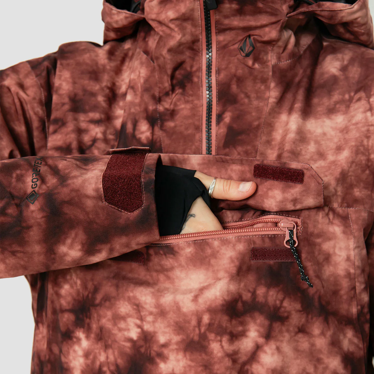 Volcom Fern Ins Gore-Tex Pullover Snow Jacket Pink Salt Wash - Womens - Image 3