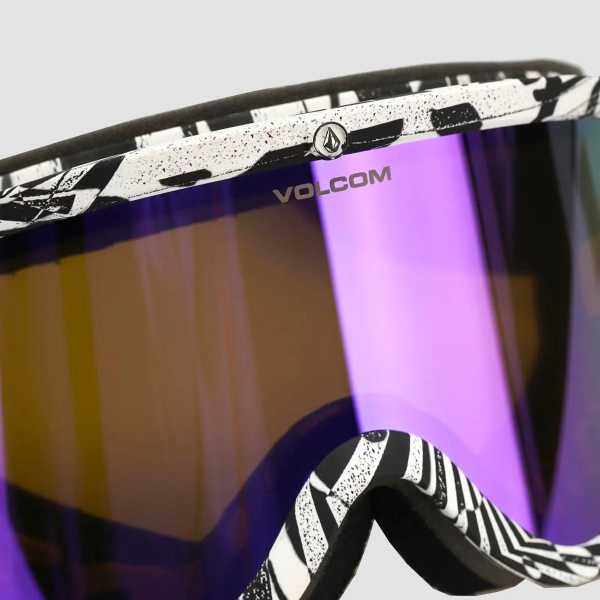 Volcom Footprints Snow Goggles Op Art/Purple Chrome + Bonus Lens Yellow - Image 4