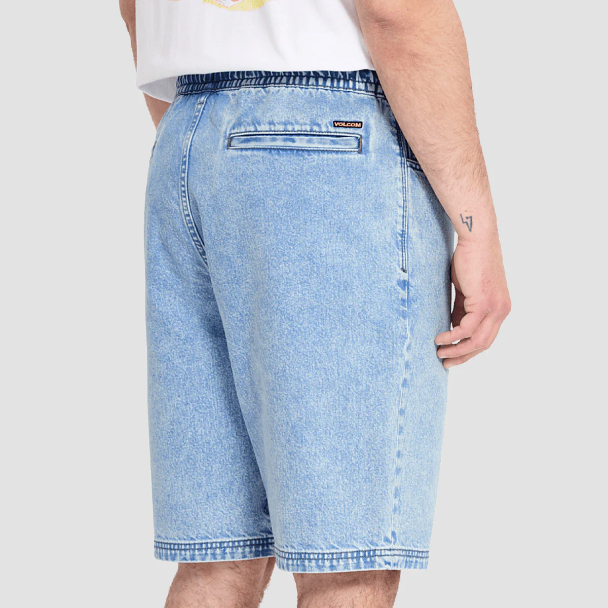 Volcom Freazy 22" Denim EW Shorts Pale Aqua - Image 2