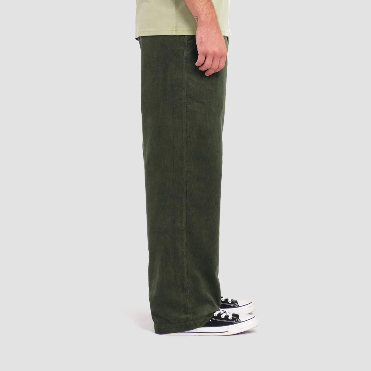 Volcom Frickin Loose Tapered Cord Pants Squadron Green - Image 2