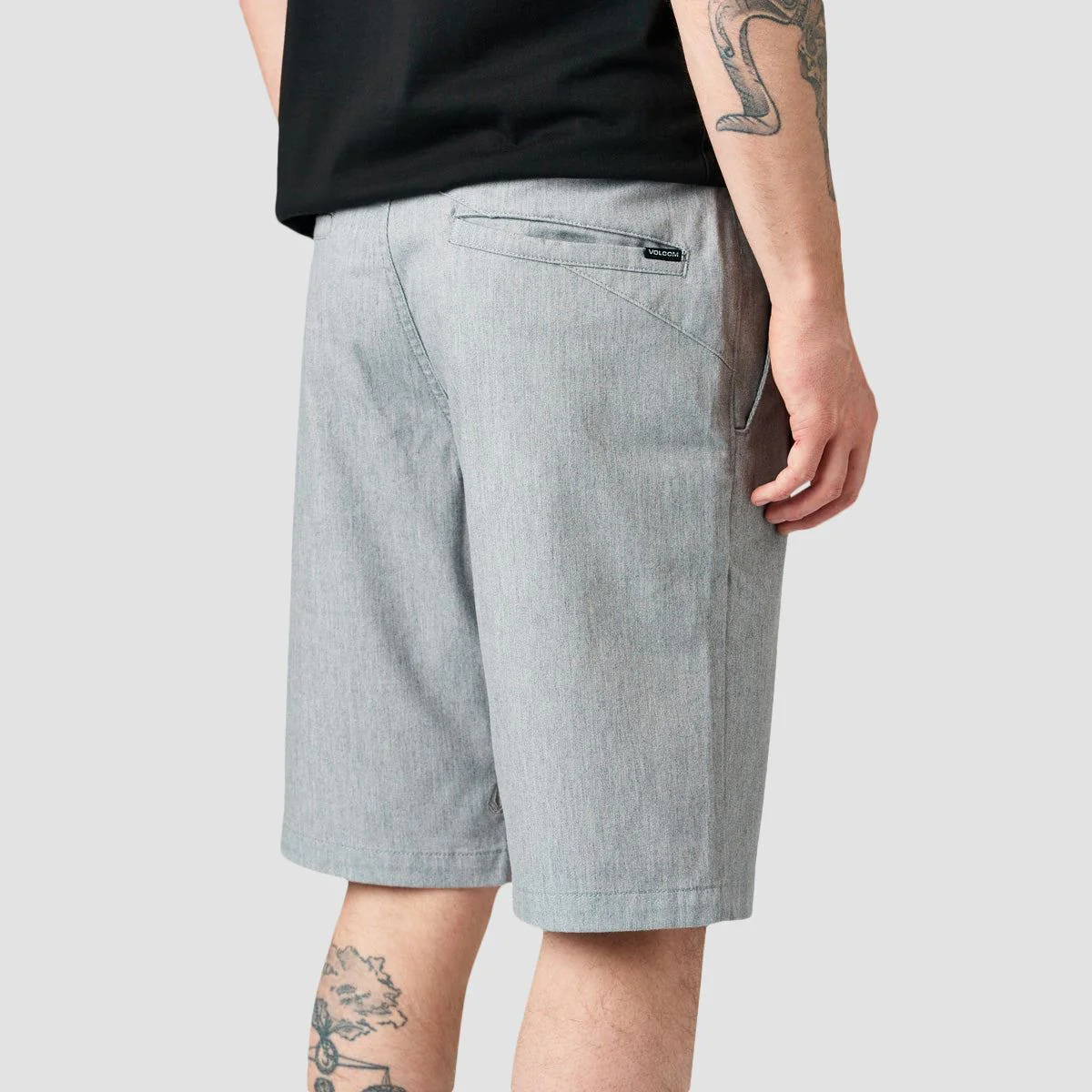 Volcom Frickin Modern Stretch 21" Shorts Grey/Black - Image 3