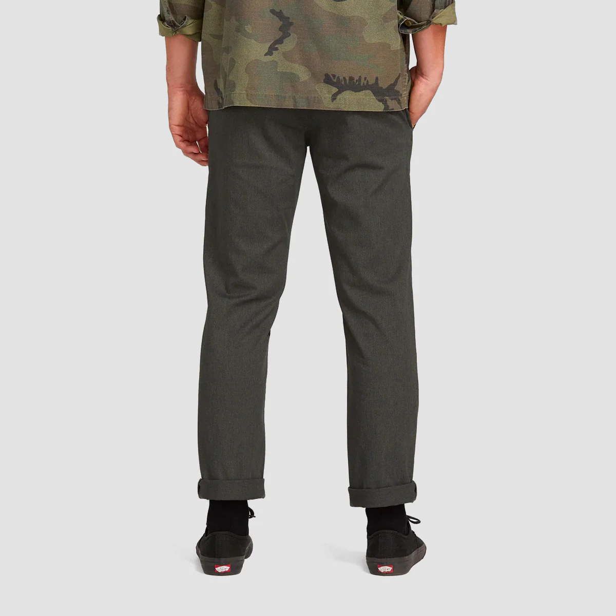 Volcom Frickin Modern Stretch Chino Pants Charcoal Heather - Image 2