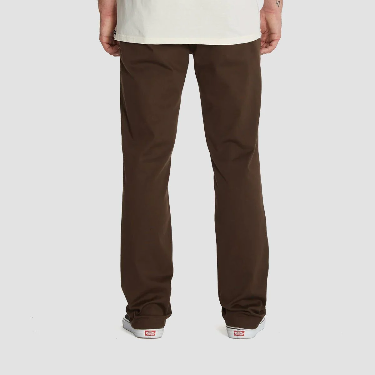 Volcom Frickin Modern Stretch Chino Pants Dark Brown - Image 3