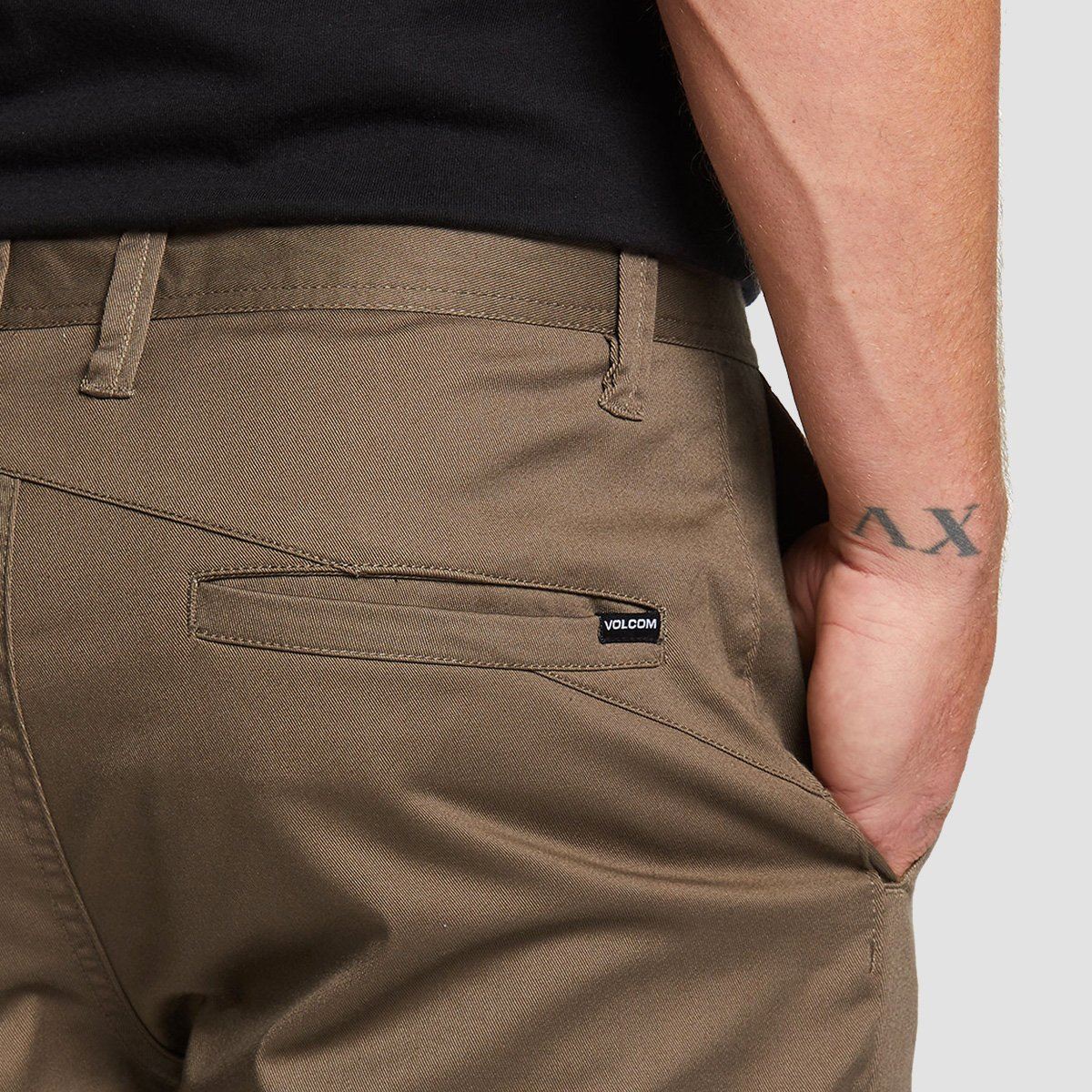 Volcom Frickin Modern Stretch Shorts Mushroom - Image 2