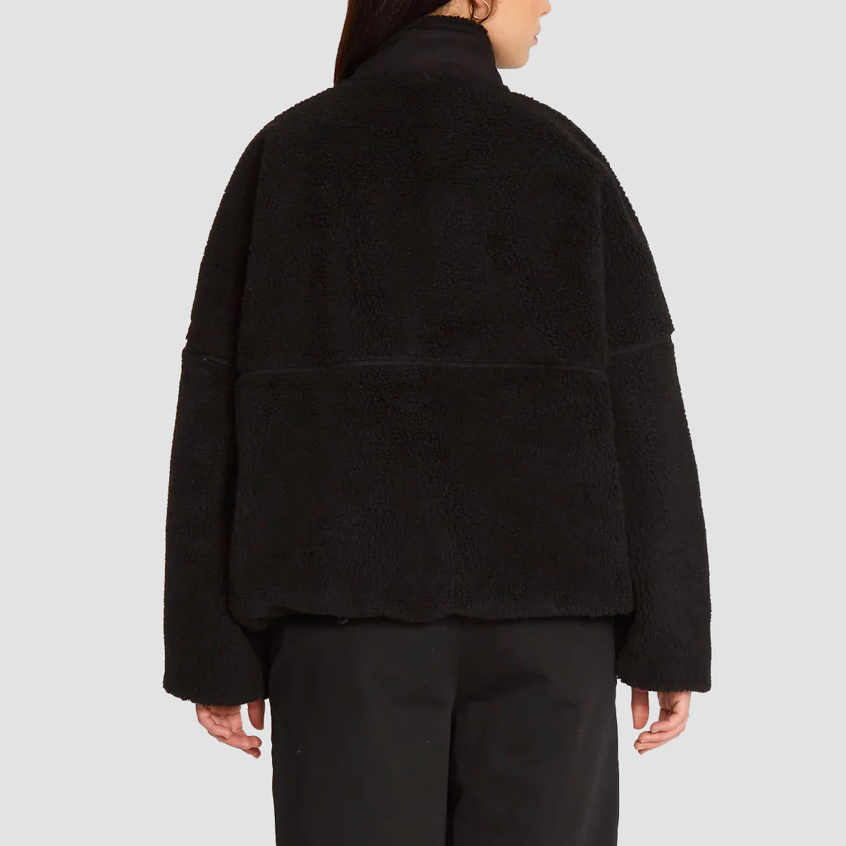 Volcom Fuzoff From The Strange Zip Sherpa Fleece Jacket Black - Womens - Image 2