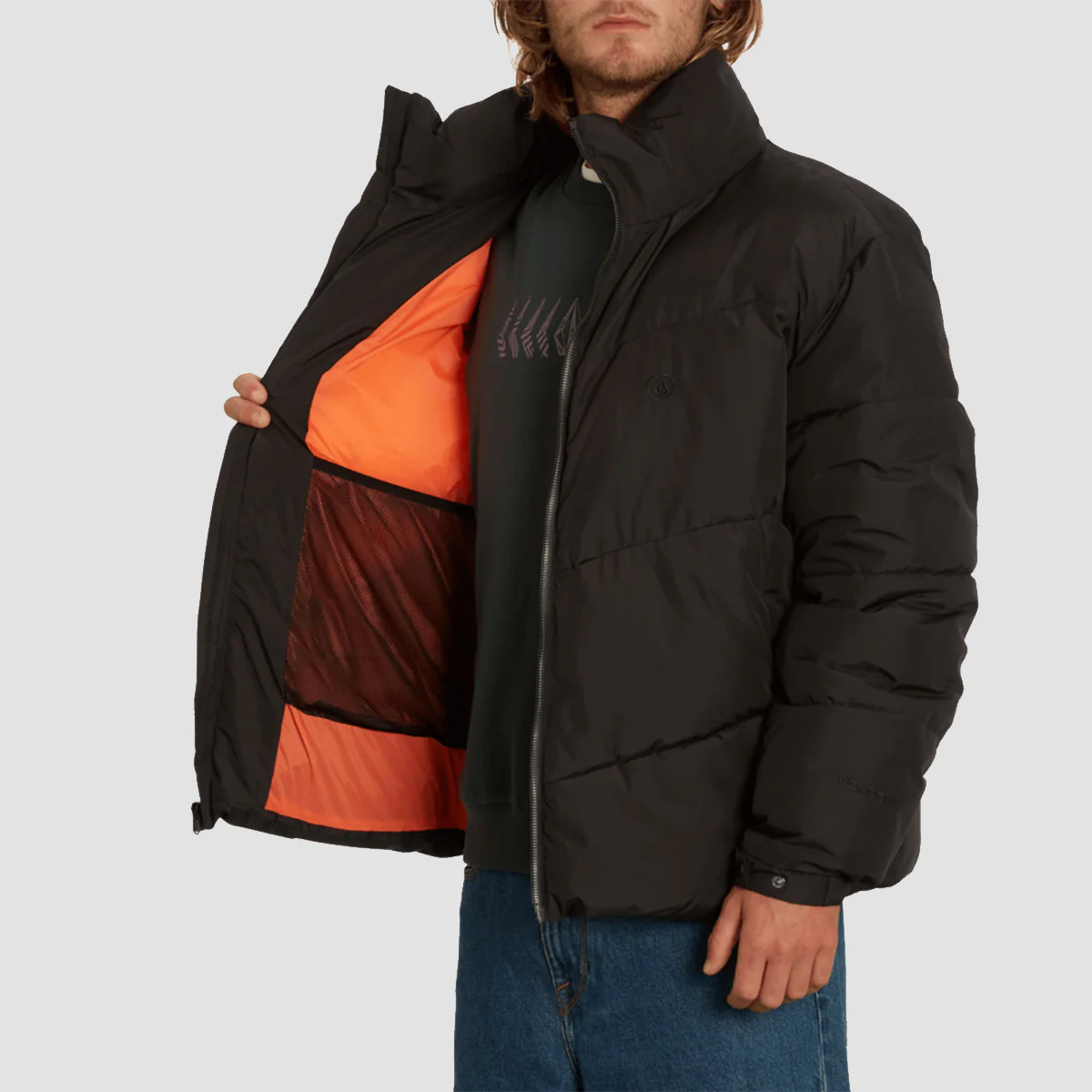 Volcom Goldsmooth Puff Jacket Black Combo - Image 4