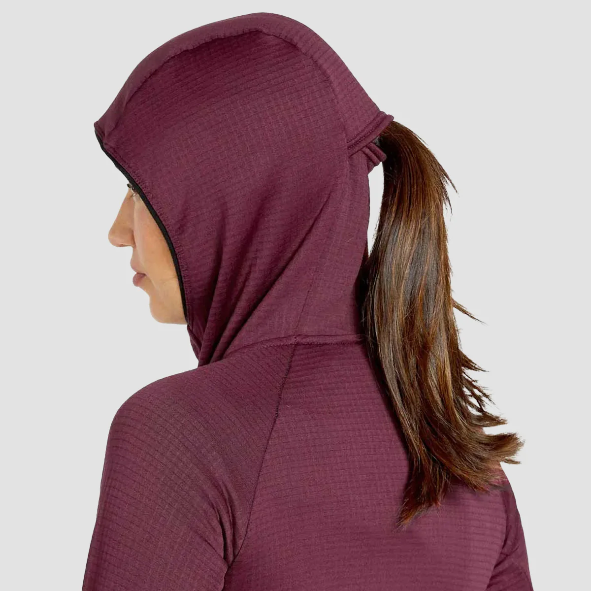 Volcom Gridlock Balaclava Pullover Hoodie Burgundy - Womens - Image 3
